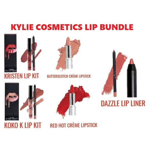 KYLIE COSMETICS LIP BUNDLE - NEW - MSRP $98 - Picture 1 of 8